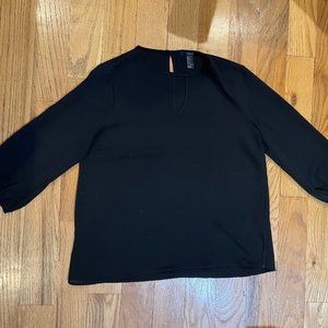 Forever21 black keyhole blouse - size S